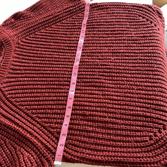 XXL acrylic crochet sweater ribbed knit cuff ribbed hem sweater plus top - Picture 7 of 11